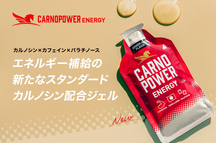 運動中に片手で摂取できるジェル「カルノパワーENERGY GINGER ALE Flavor<Caffeine+>」
