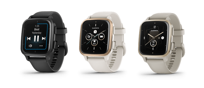 Venu Sq 2 Music 左から:Black/Slate、Ivory/Peach Gold、French Gray/Cream Gold