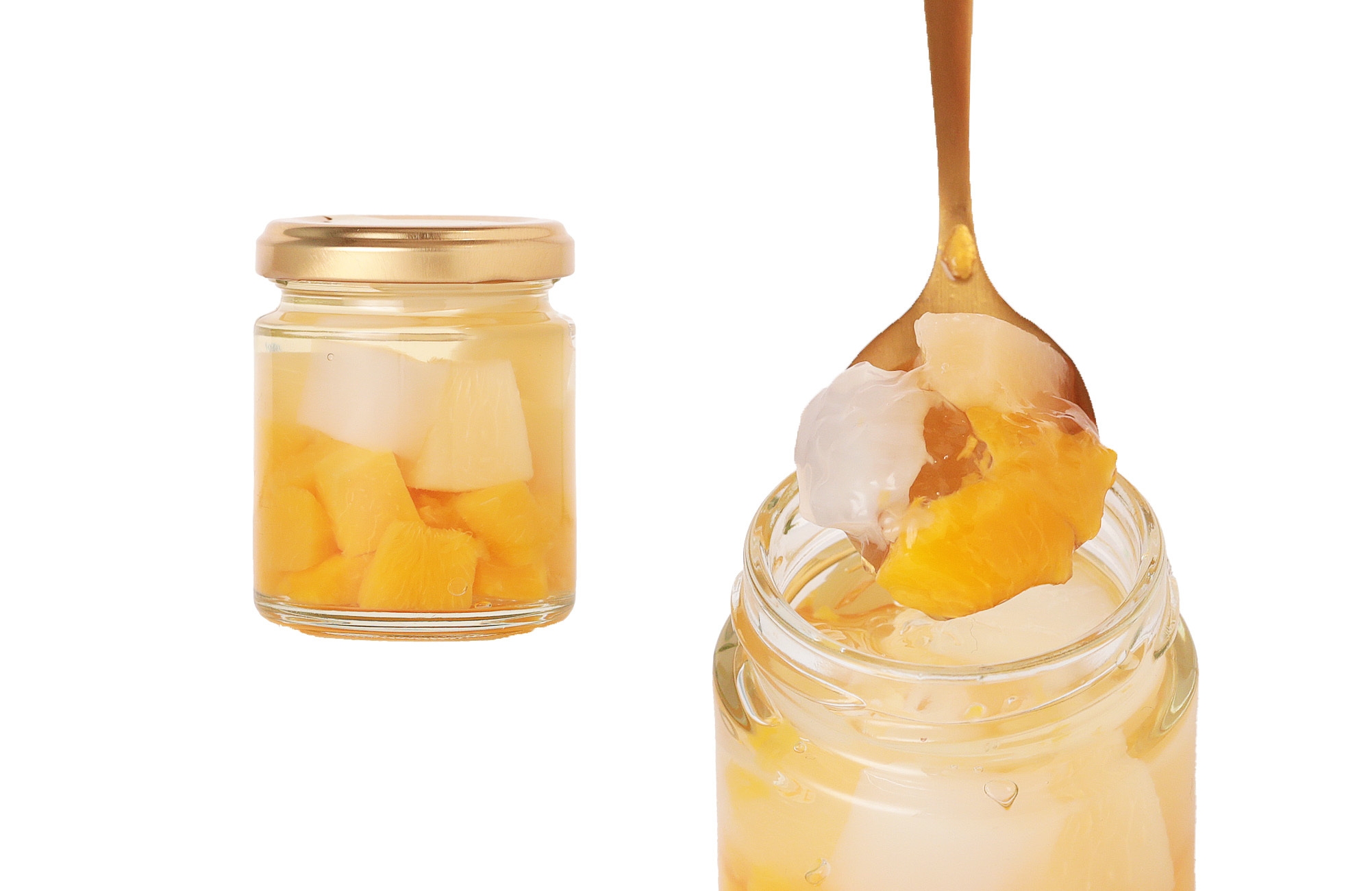 【白桃・黄桃&ナタデココ】