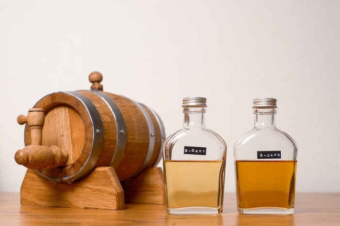 熟成前と8日後の色の変化