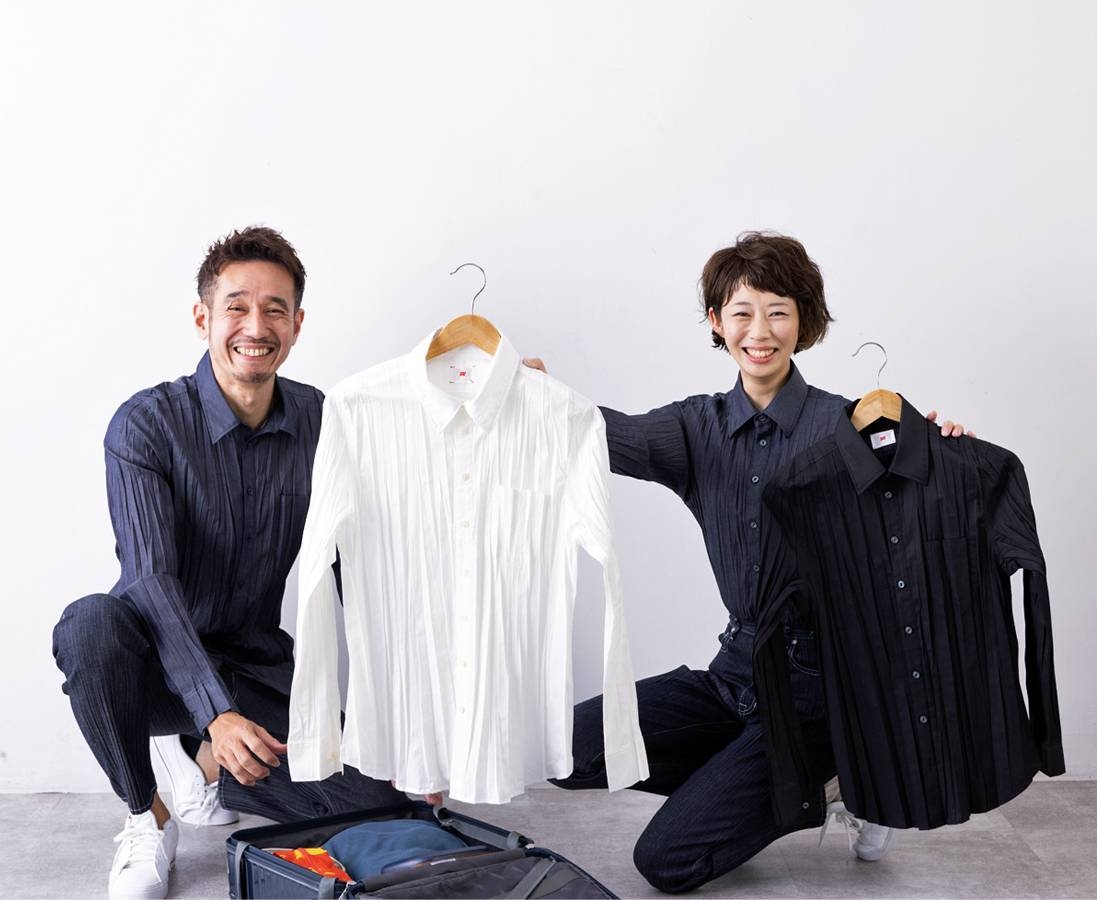 シンプルな日常に個性をプラス/cotton100%プリーツリンクルシャツ04