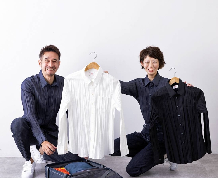 シンプルな日常に個性をプラス/cotton100%プリーツリンクルシャツ04