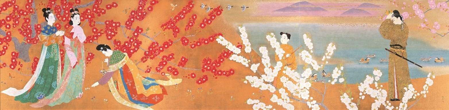 上村松篁「万葉の春」