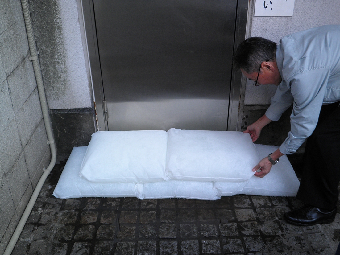 使用例 土のう(ビル)