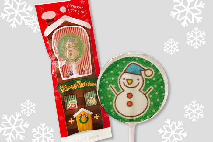 クリスマス スティックキャンディ(雪だるま)