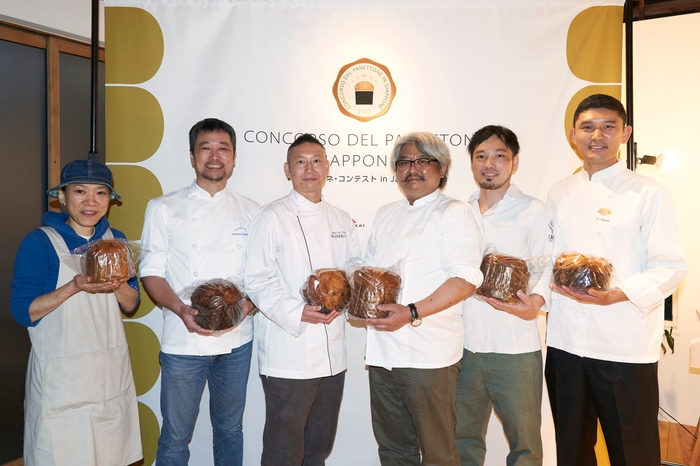 優秀賞6名(最優秀賞・秋元氏はイタリア研修中にて不在) 左から鈴木氏、阿部氏、大村氏、坂田氏、上原氏、中村氏