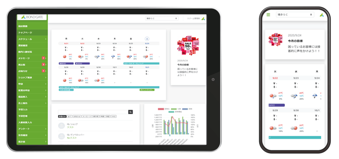 トップ画面(タブレット/スマホ)