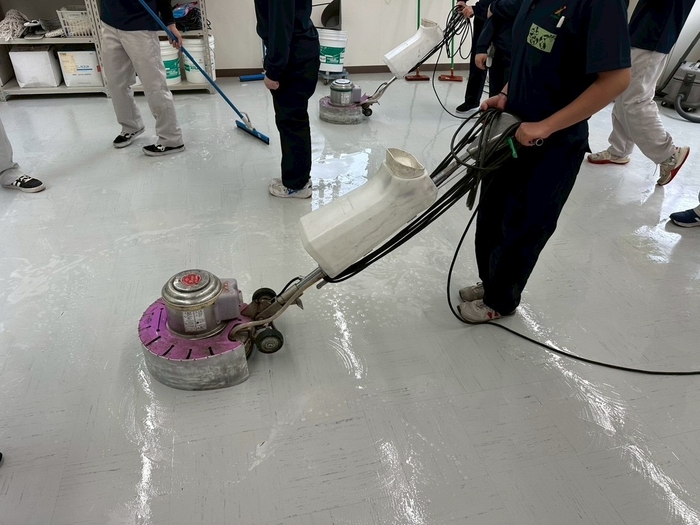 グループ会社の日本ビルメンテナンスアカデミーでの研修風景