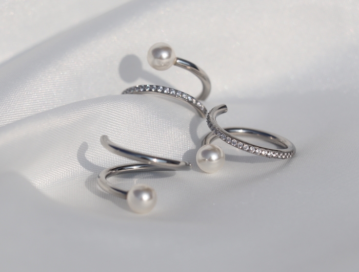 twist pearl ring