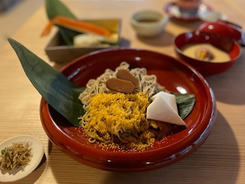 からすみ蕎麦のショートコースのお正月限定メニュー