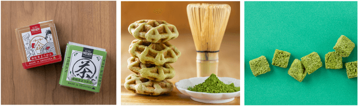 (左から)ひとくちようかん/静岡抹茶の茶っふるん/SHIZUOKA CHA RUSK