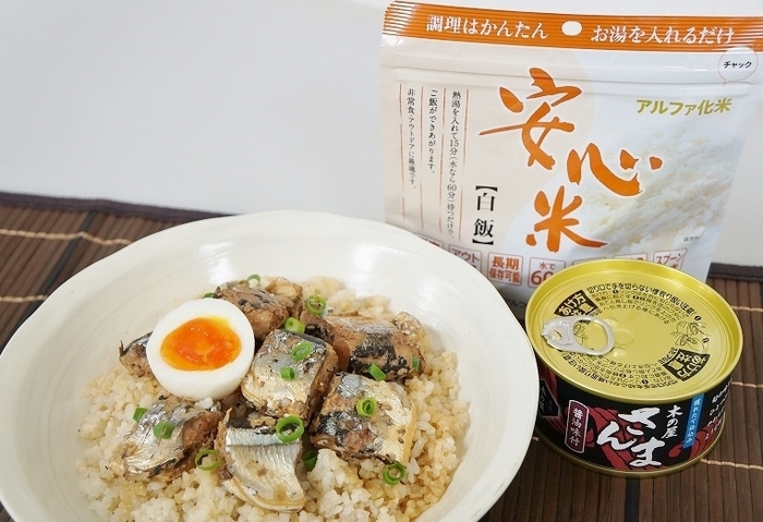 コラボ 安心米×木の屋石巻水産缶詰