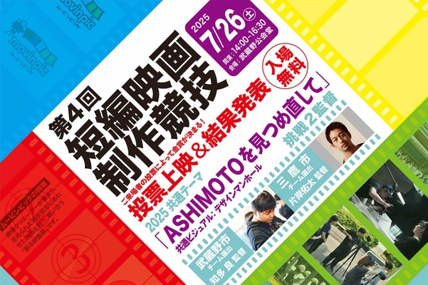 2025ムービンピック「第4回 短編映画制作競技」 武蔵野公会堂で7/26(土)に無料上映会開催　 来場者＆オンライン投票で金賞決定！