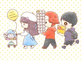 超人気動画クリエイター＆イラストレーター【みいるか×オムライス兄さん×100円娯楽(税抜)】が初のインストアイベントを博多阪急で開催