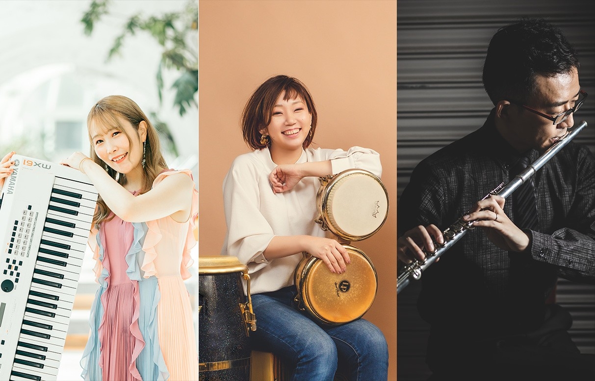 Piano 竹内彩華 Perc 川本恭子 Flute 太田和孝