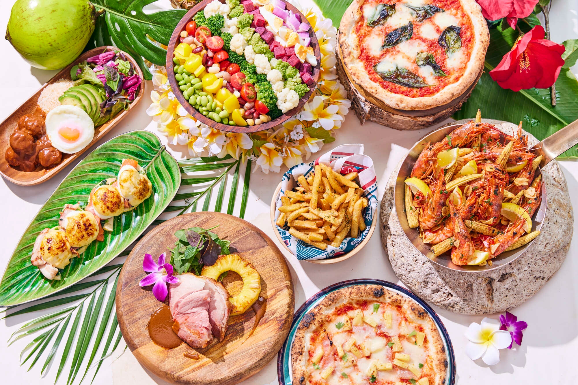 ハワイでの定番メニューも豊富にご用意