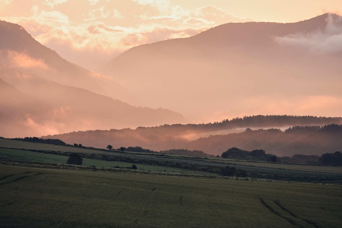2024年大会スタート前・天狗平の朝焼け
