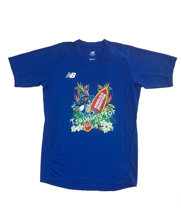 ホノルルマラソン2024 オフィシャルトレーニングTシャツ(ロイヤルブルー)
