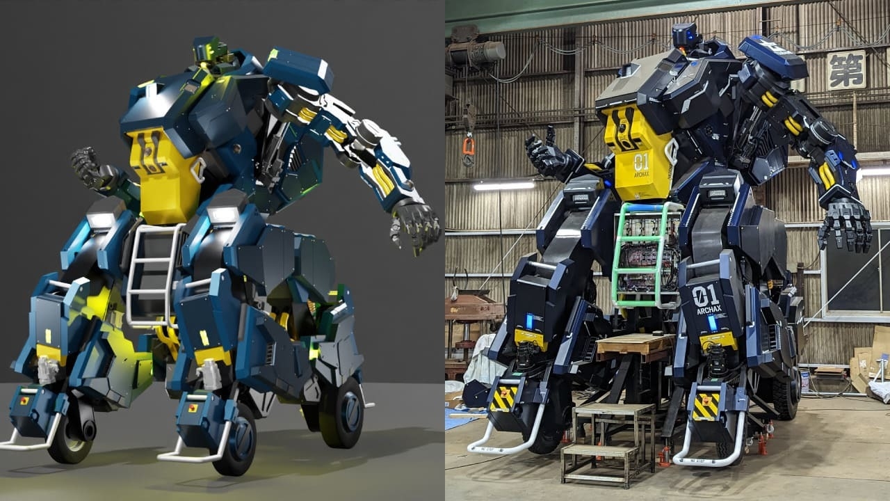 ロボットモードのArchax -アーカックス CGとの比較