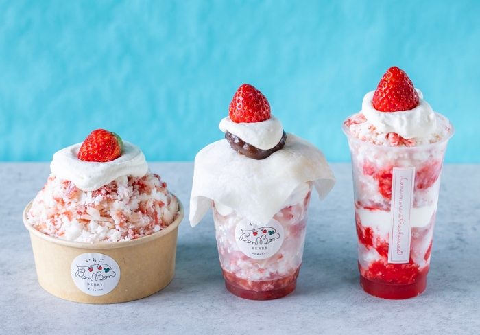 ショートケーキかき氷/いちご大福かき氷/けずりいちごおり