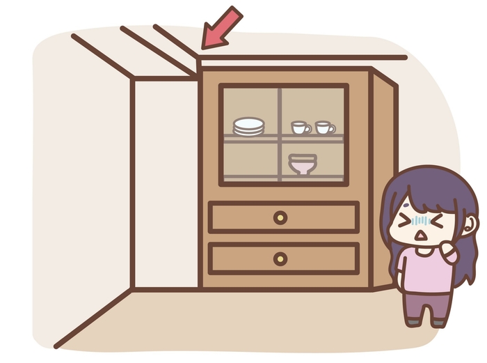 わずか数センチ!惜しい位置に梁があった。