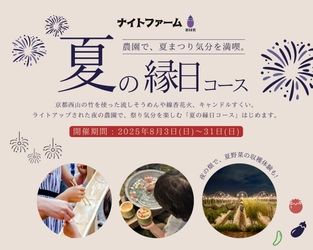 京都・大原野の夜の農業体験イベント「ナイトファーム」 夏の縁日コース 8月3日(日)～31日(日)開催