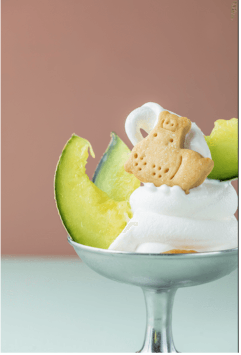 メロンとミルクソフト