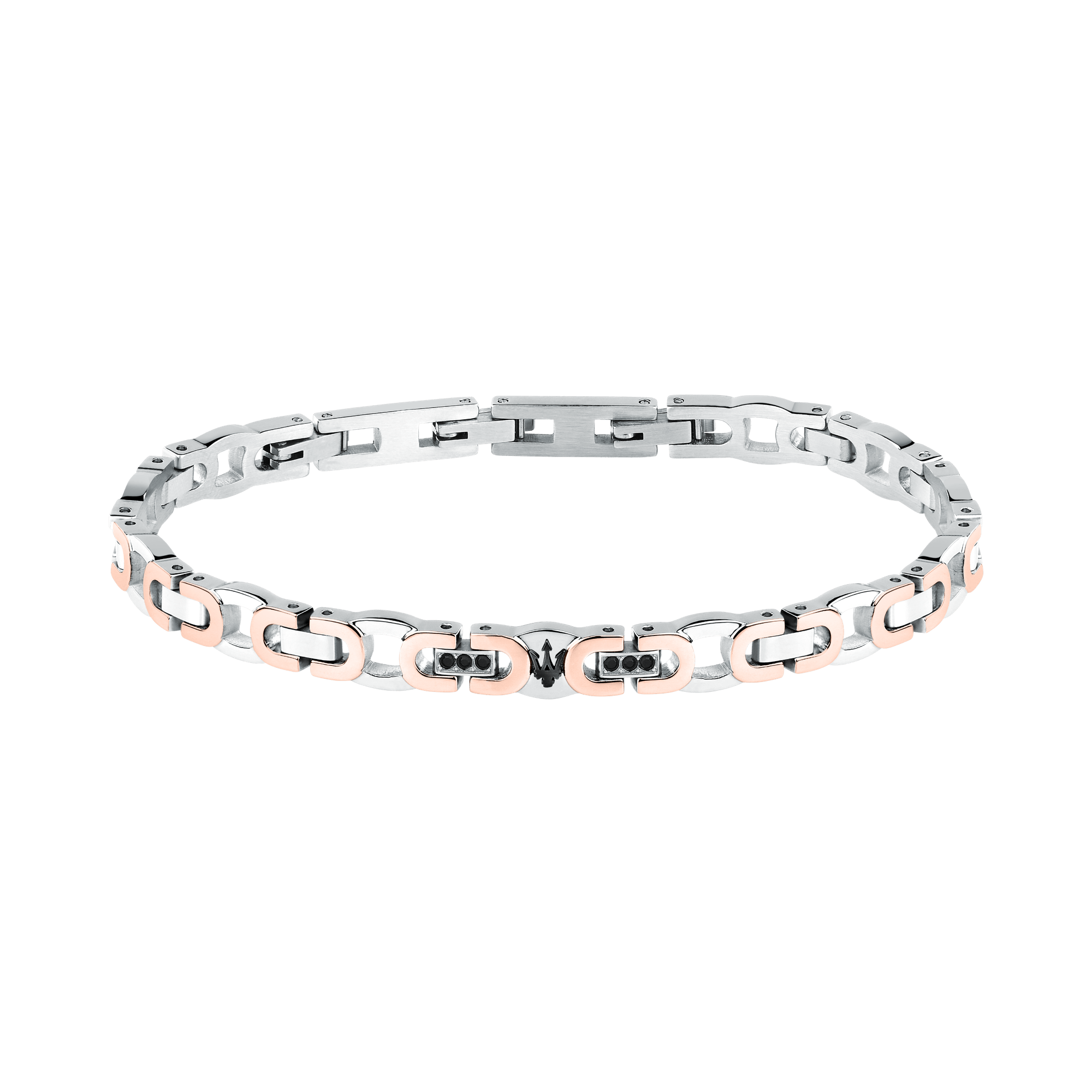 ICONIC BR SS RG+BLACK CRYS BLK 18+3.5CM