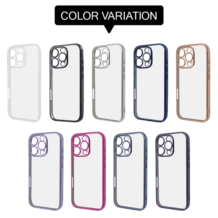 精密設計 カメラ保護 衝撃吸収 バンパー メタリック TPUソフトケース