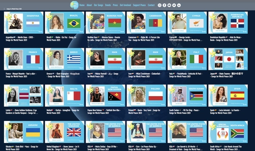 音楽で喜び・平和な心を世界へ　 世界80か国以上のアーティスト100人以上が制作した 「平和の歌」約90曲を9/21世界平和の日にリリース