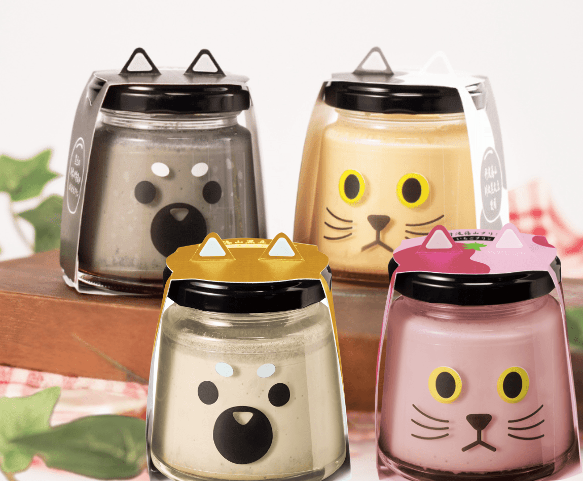 和み工房 上左:クロちゃん/上右:マメちゃん/下左:きなこちゃん/下右:いちごちゃん