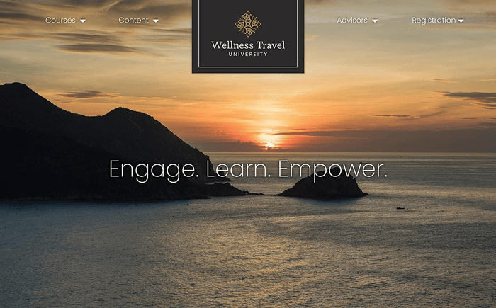 Wellness Travel Universityサイトトップイメージ