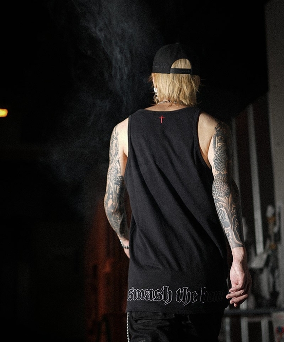 Smash The Bone Tanktop(ブラック/グレー)