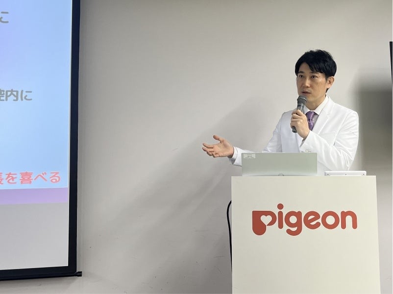 講演の様子 有光医師