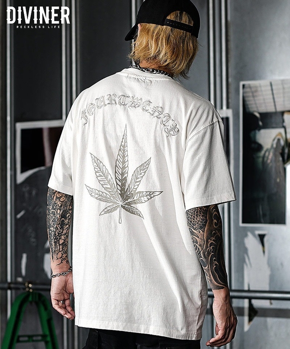 【420 WEED】Weed Illusion TEE(オフホワイト)
