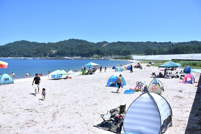 吉里吉里海岸海水浴場(画像提供：岩手県大槌町)