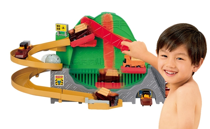 おふろDEミニカー クレーンで運べ!建設現場 ブルドーザー&ダンプトラックセット