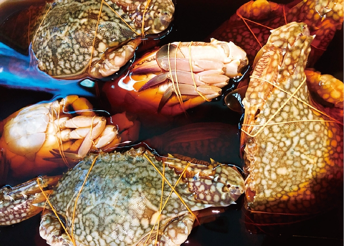 カンジャンケジャンが漬けてある様子