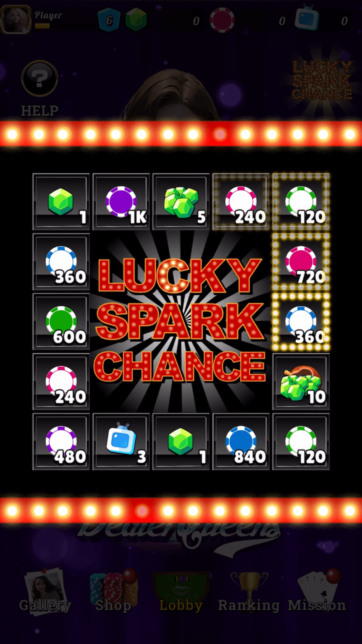 Blackjack 21 - Dealer Queens ルーレット