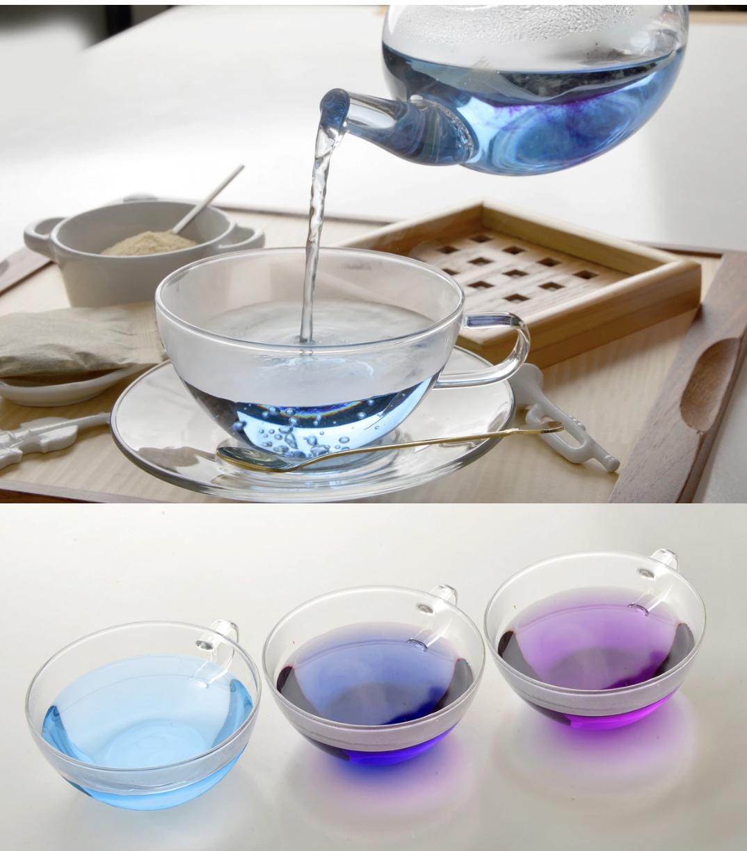 ナス茶は、色の変化がとても綺麗です!