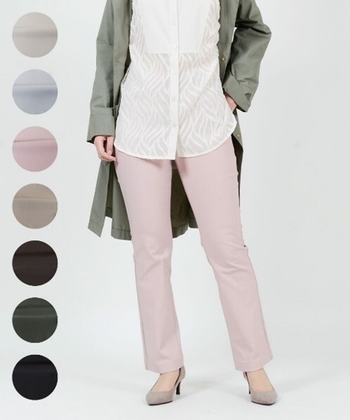 シリーズ累計80万本突破!新色登場!ラクの美(び)ストレートパンツ 股下72cm