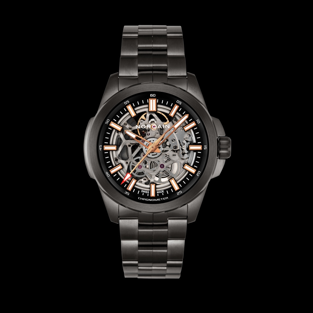 Independence Skeleton 42mm DLC front