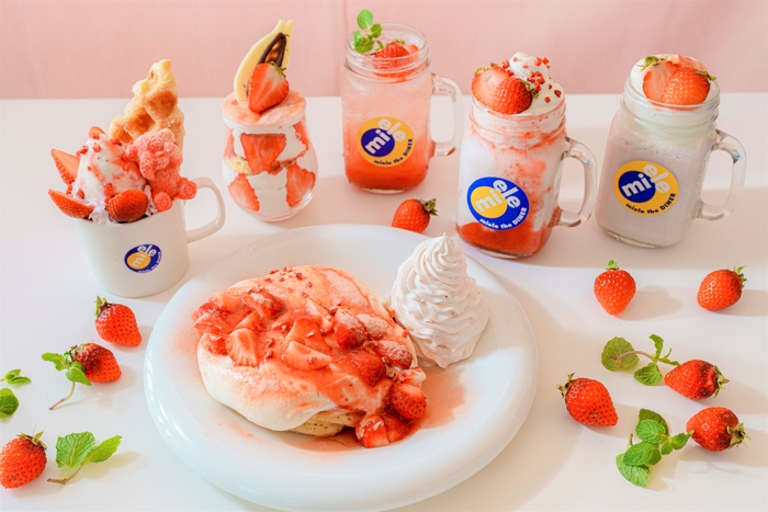 ▲「ミエレ ザ ダイナー」旬の淡路島産いちごを使用したスイーツ