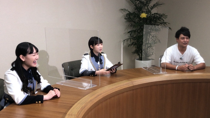 左から:STU48信濃宙花・甲斐心愛、天竺鼠 瀬下豊