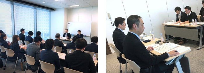 研修時の風景(大阪本社にて)