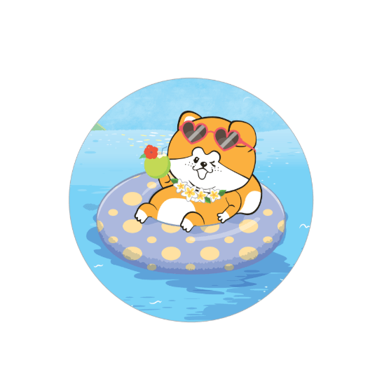 秋田犬たれみみだいちゃん オリジナルビッグ缶バッジ ※写真はイメージです