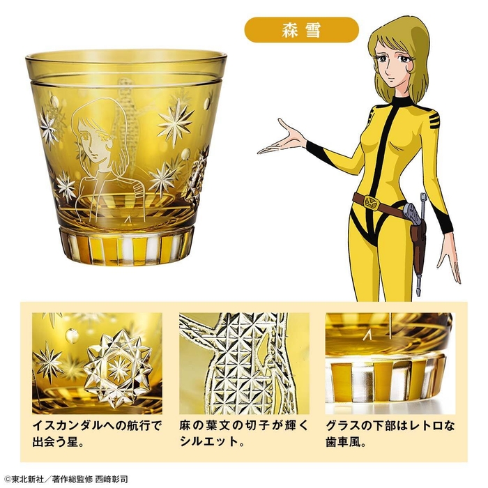 宇宙戦艦ヤマト切子グラス森 雪詳細