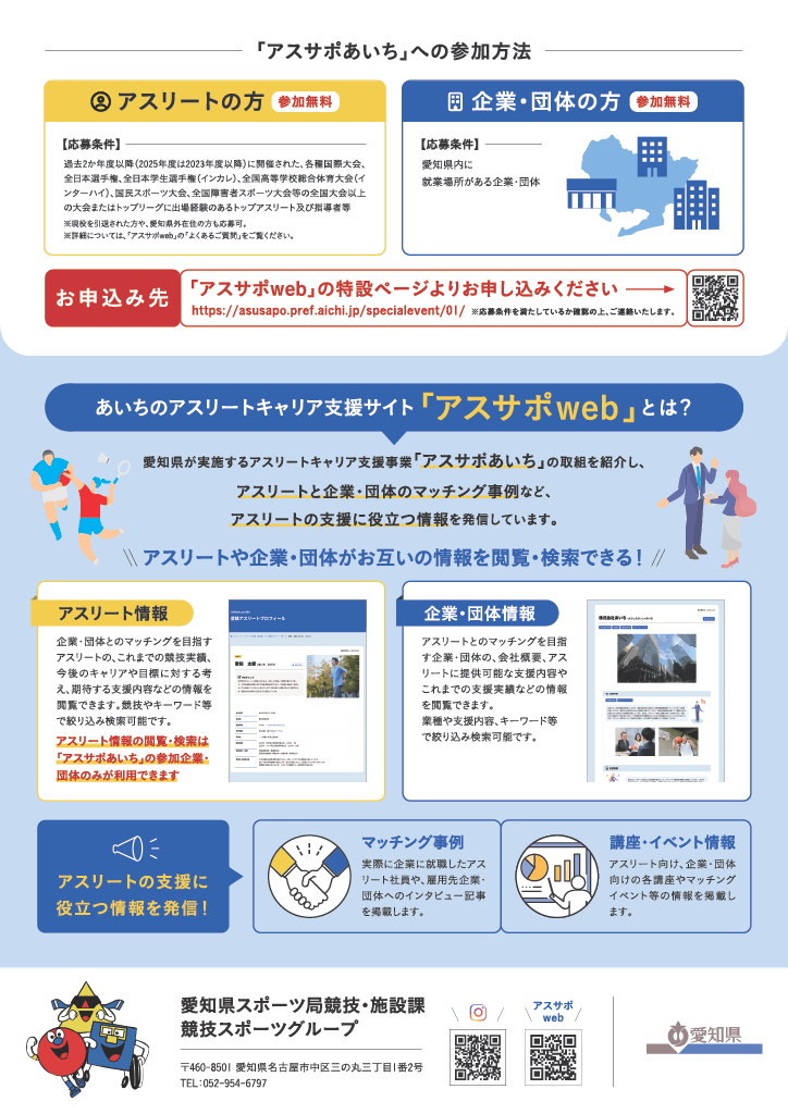 アスサポあいち チラシ裏