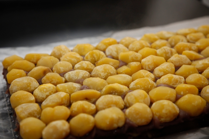 極 栗蒸し羊羹蒸し上がり