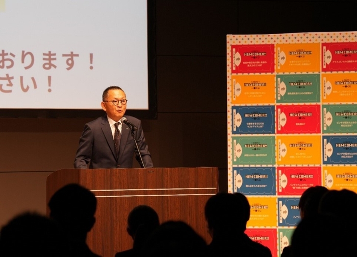 「グループ各社社長のメッセージ入りくじ券」パネル